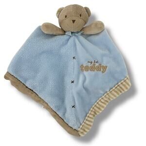 Carters Rattle Bear Lovey Security Blanket My First Teddy Satin Back